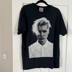 Justin Bieber Purpose Tour Distressed Graphic T-Shirt